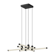 Kuzco CH23534-BK Blade 34-in LED Chandelier, UL Damp Rated, Black