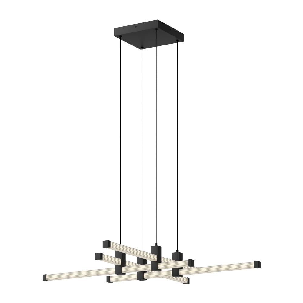 Kuzco CH23534-BK Blade 34-in LED Chandelier, UL Damp Rated, Black