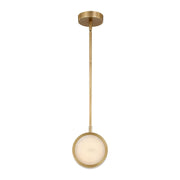 ALORA Lighting PD325106VBAR Pendant, LED, Vintage Brass/Alabaster
