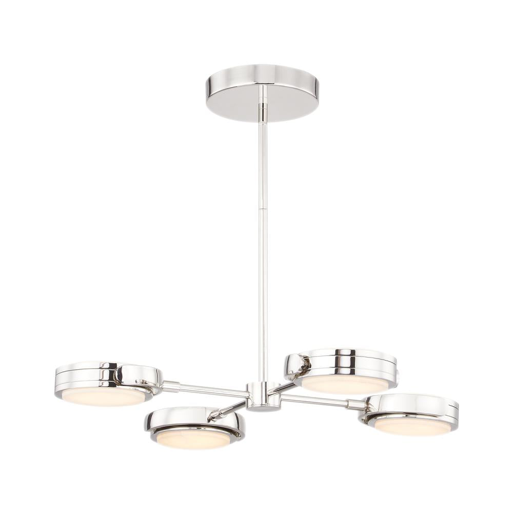 ALORA Lighting PD325428PNAR LED Pendant, Polished Nickel/Alabaster