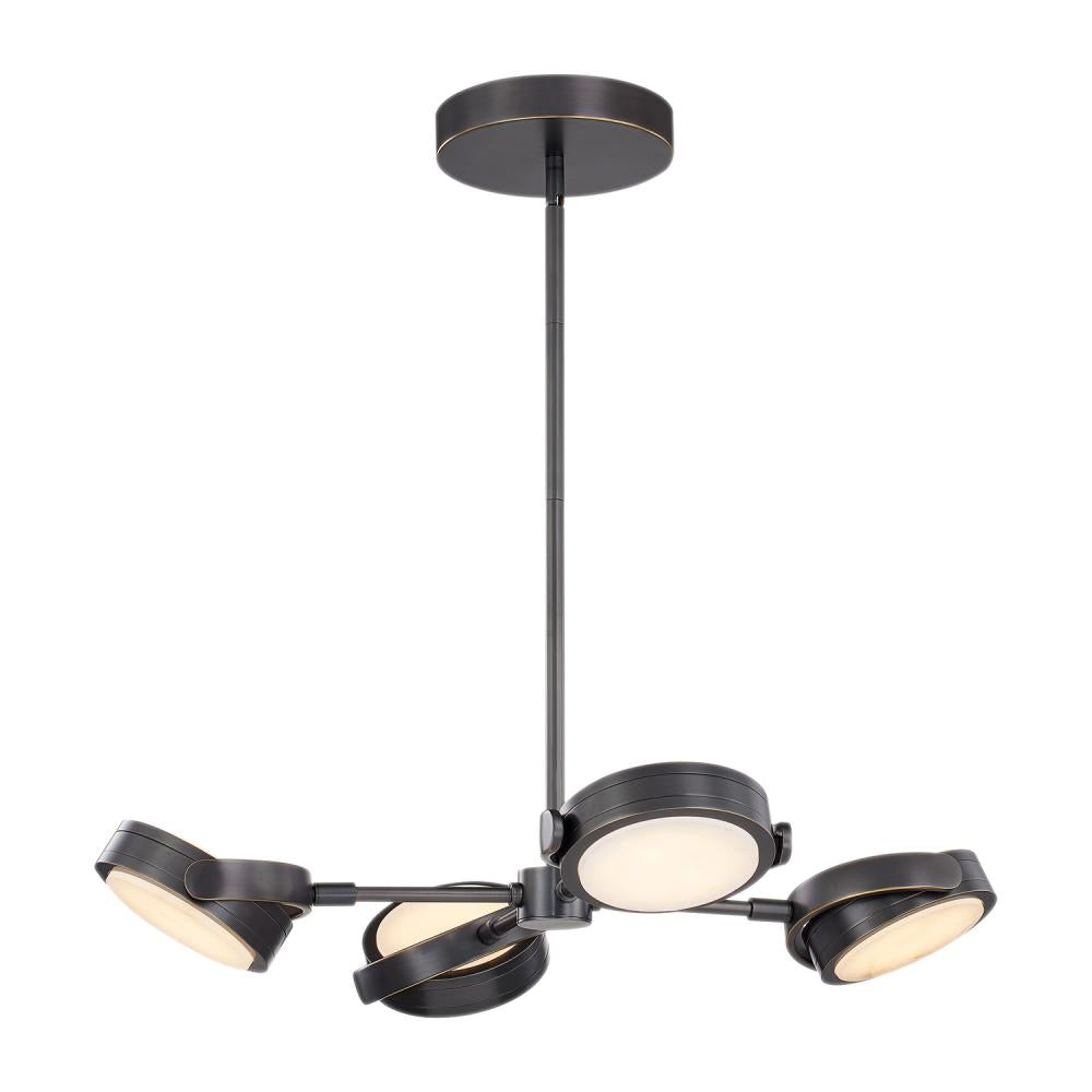 ALORA Lighting PD325428 Urban Bronze/Alabaster LED Pendant Light Fixture, 28-in, Satin Finish