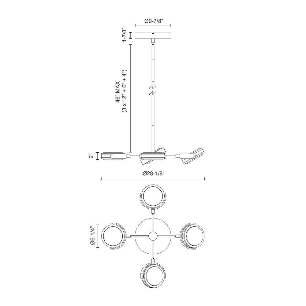 ALORA Lighting PD325428PNAR LED Pendant, Polished Nickel/Alabaster