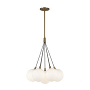Kuzco Lighting CH3117-BG/OP Chandelier, LED, Brushed Gold/Opal Glass