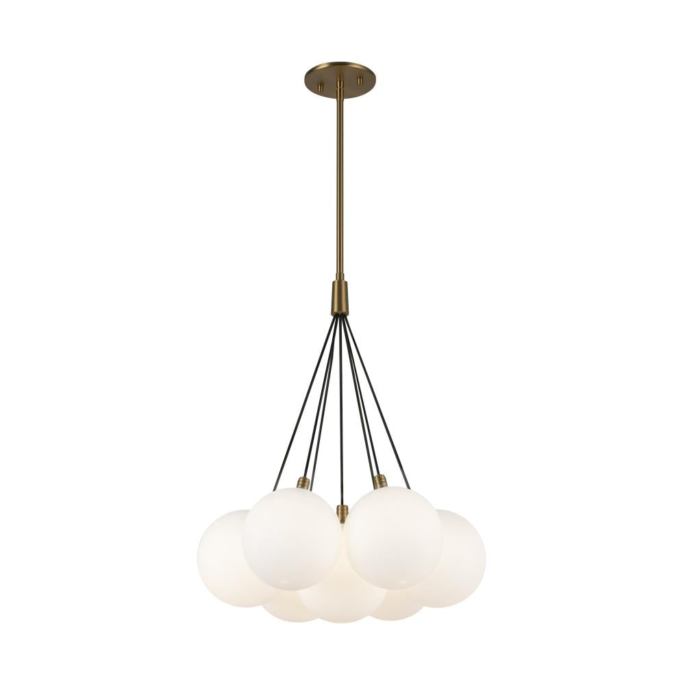Kuzco Lighting CH3117-BG/OP Chandelier, LED, Brushed Gold/Opal Glass