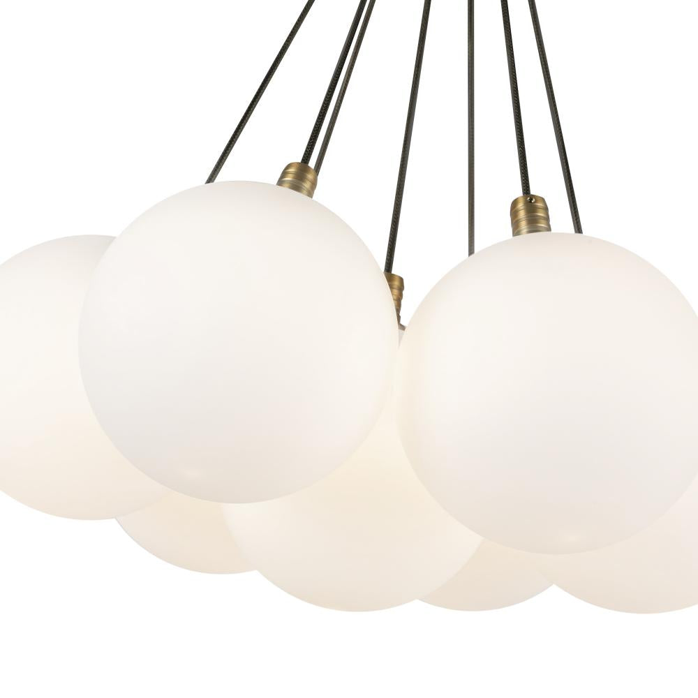 Kuzco Lighting CH3117-BG/OP Chandelier, LED, Brushed Gold/Opal Glass