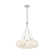 Kuzco Lighting CH3117-OP Bolla 17-in Opal Glass LED Chandelier, UL Listed, Opal Glass