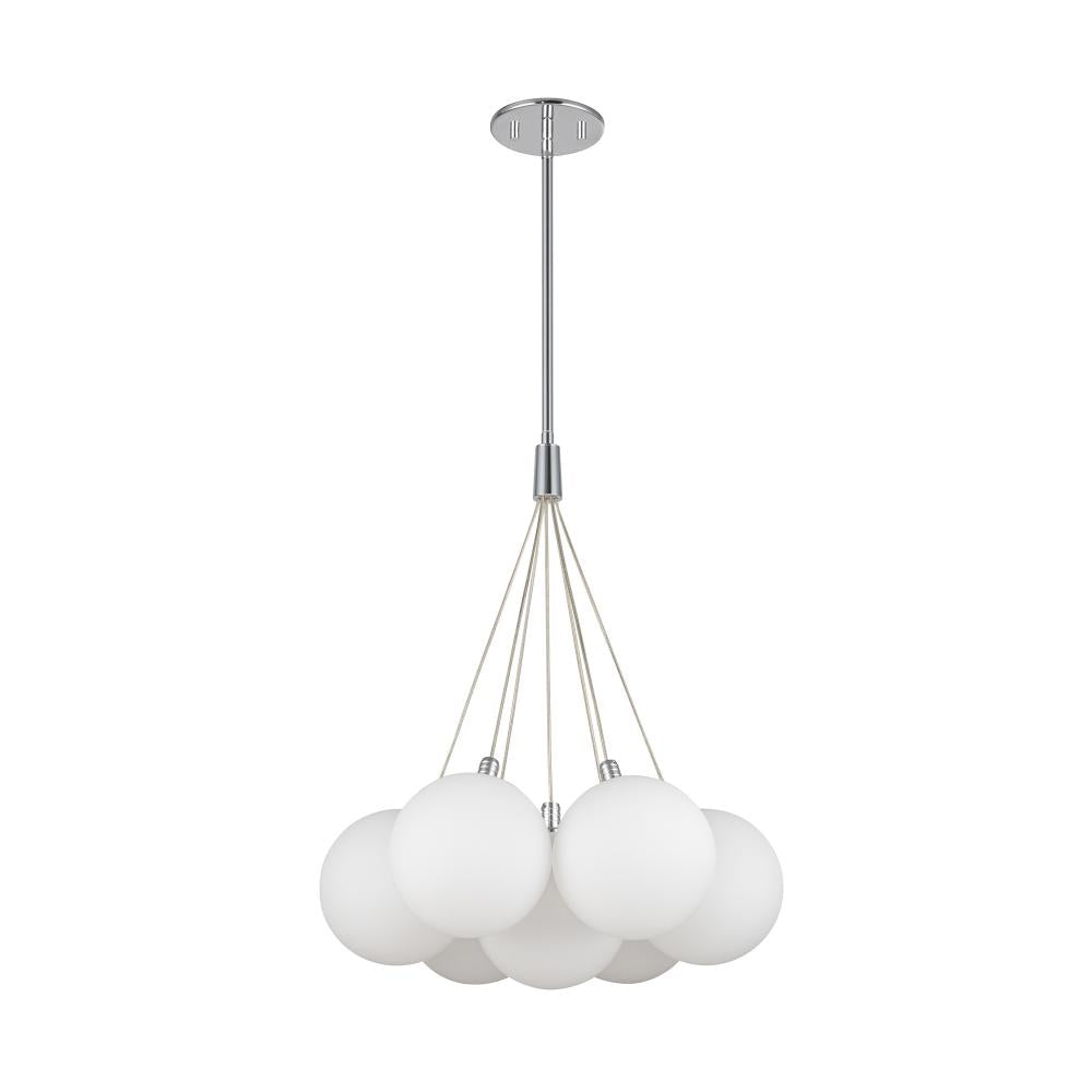 Kuzco Lighting CH3117-OP Bolla 17-in Opal Glass LED Chandelier, UL Listed, Opal Glass