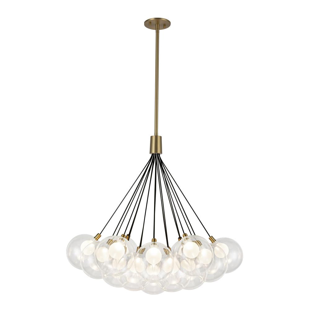 Kuzco Lighting CH3128-BG Bolla 28-in Chandelier, LED, Brushed Gold