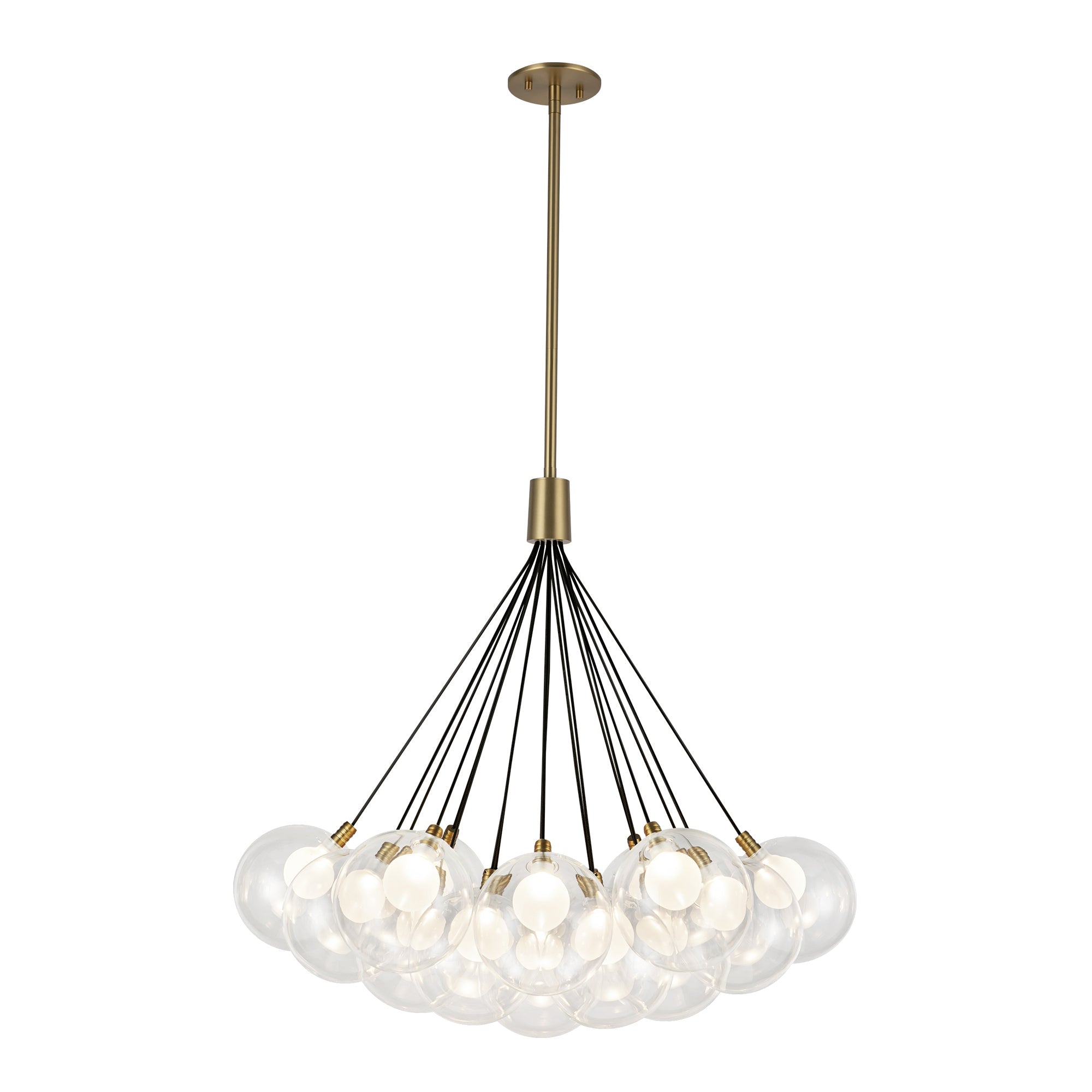 Bolla 28-in Brushed Gold LED Chandelier