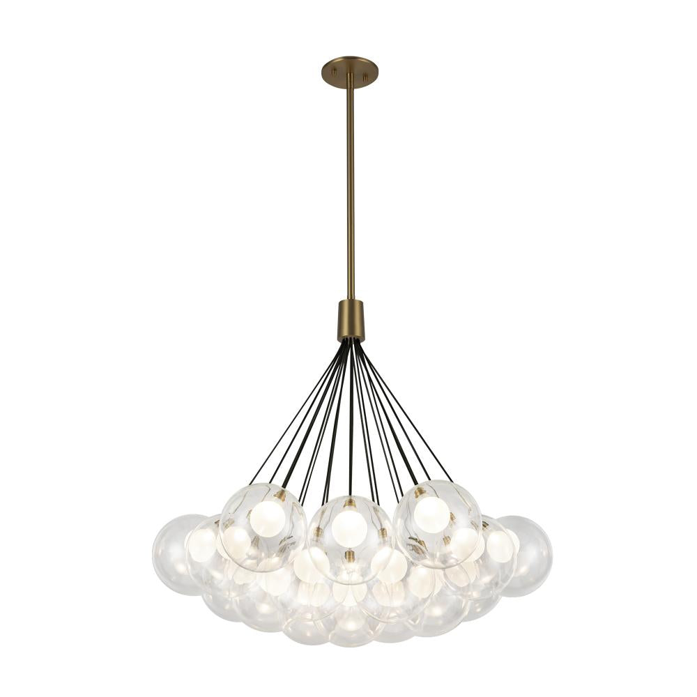 Kuzco Lighting CH3128-BG Bolla 28-in Chandelier, LED, Brushed Gold