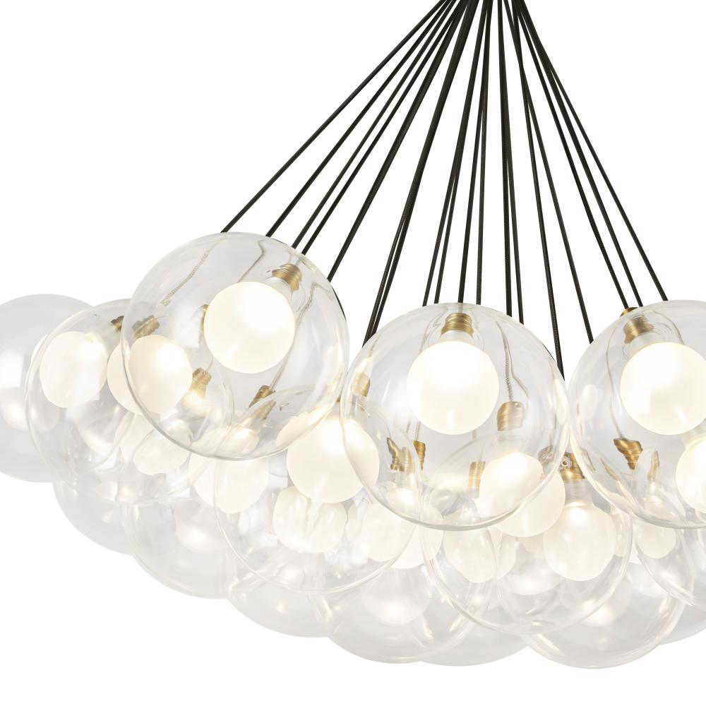 Kuzco Lighting CH3128-BG Bolla 28-in Chandelier, LED, Brushed Gold