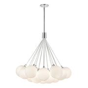 Kuzco Lighting CH3128-OP Bolla 28-in Opal Glass LED Chandelier, UL Listed, Opal Glass