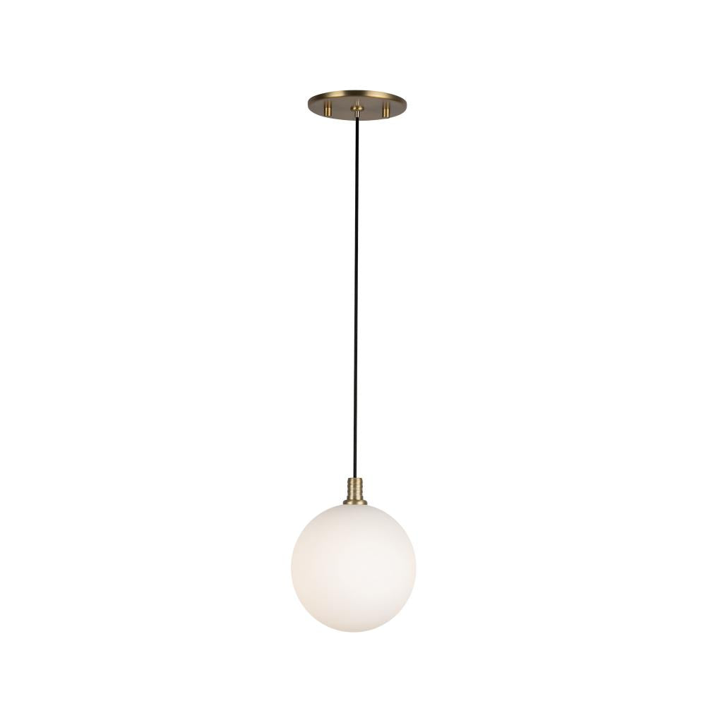 Kuzco Bolla PD3106-BG/OP Pendant Light Fixture, UL Listed, Brushed Gold/Opal Glass