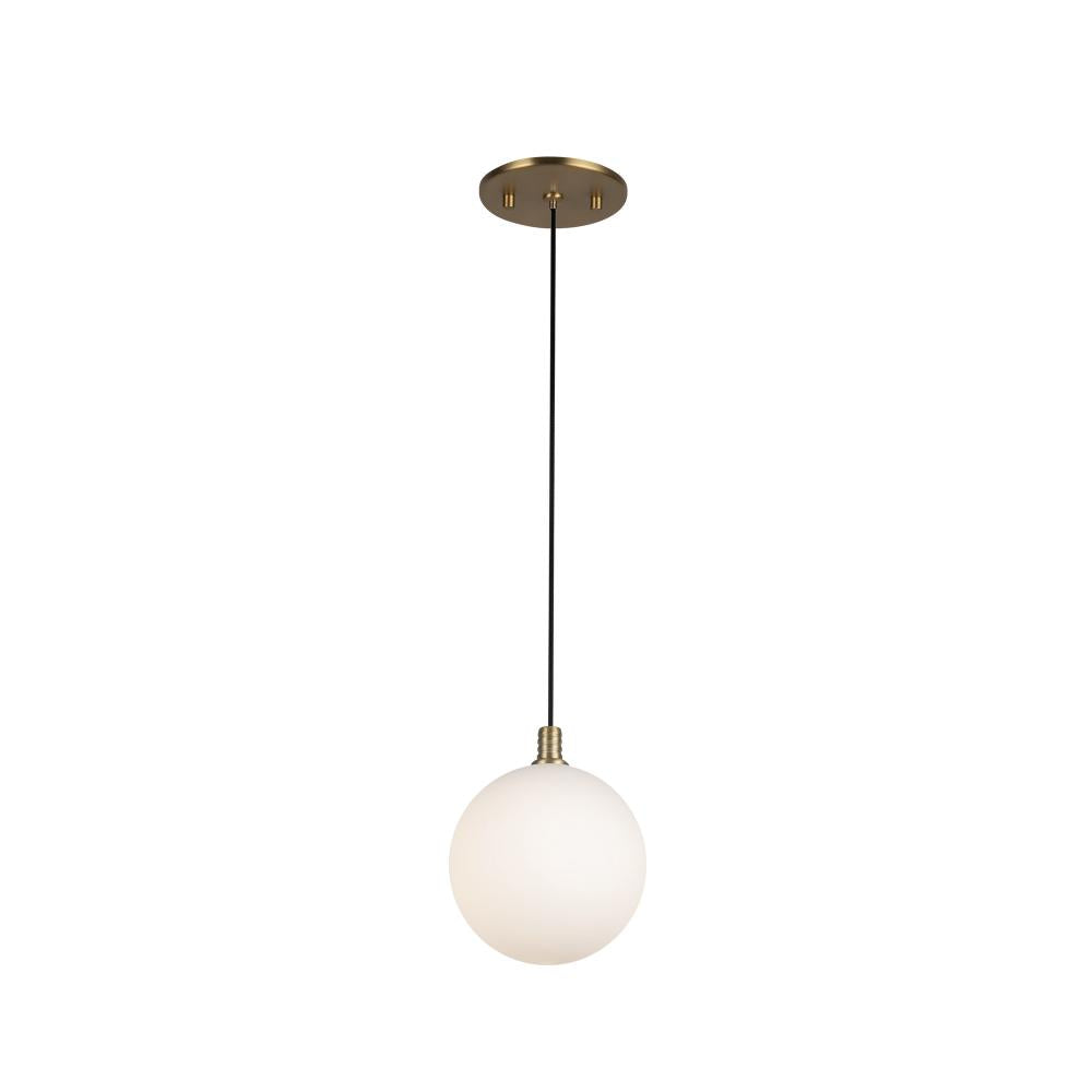 Kuzco Bolla PD3106-BG/OP Pendant Light Fixture, UL Listed, Brushed Gold/Opal Glass