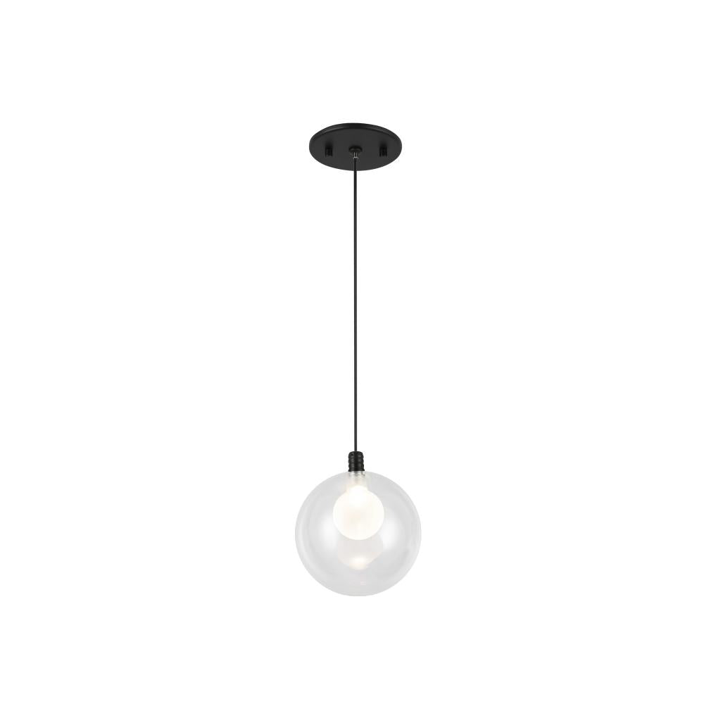Kuzco PD3106-BK Bolla 5-in Black LED Pendant, UL Damp Rated, Black