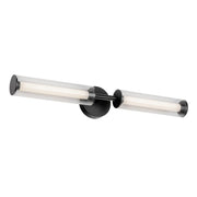 Kuzco Braga VL28028-BK Vanity Light Fixture, UL Damp Rated, Black