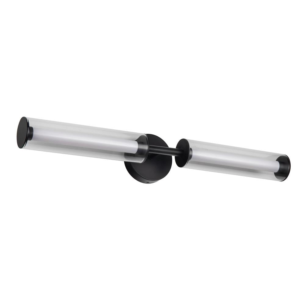 Kuzco Braga VL28028-BK Vanity Light Fixture, UL Damp Rated, Black