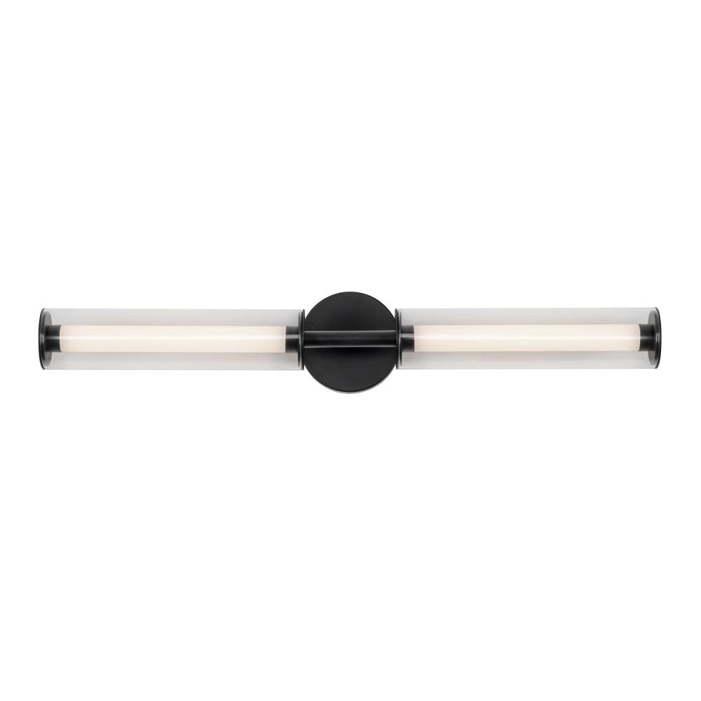 Kuzco Braga VL28028-BK Vanity Light Fixture, UL Damp Rated, Black