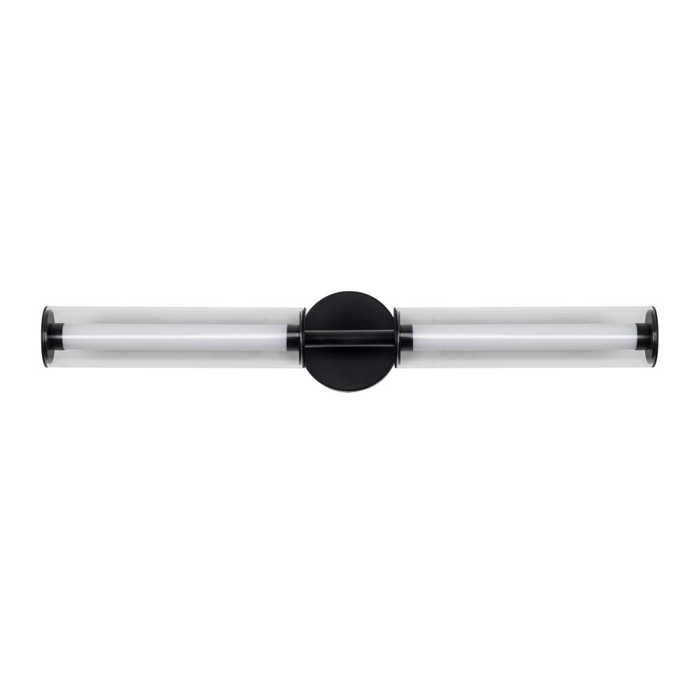 Kuzco Braga VL28028-BK Vanity Light Fixture, UL Damp Rated, Black