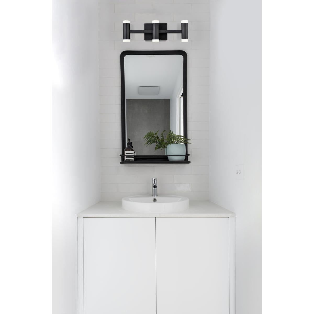 Kuzco Brazen VL16720-BK Vanity Light Fixture, UL Damp Rated, Black