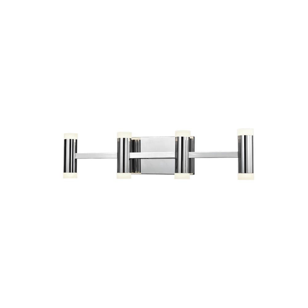 Kuzco Brazen VL16727-CH Vanity Light Fixture, UL Damp Rated, Chrome