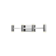 Kuzco Brazen VL16727-CH Vanity Light Fixture, UL Damp Rated, Chrome