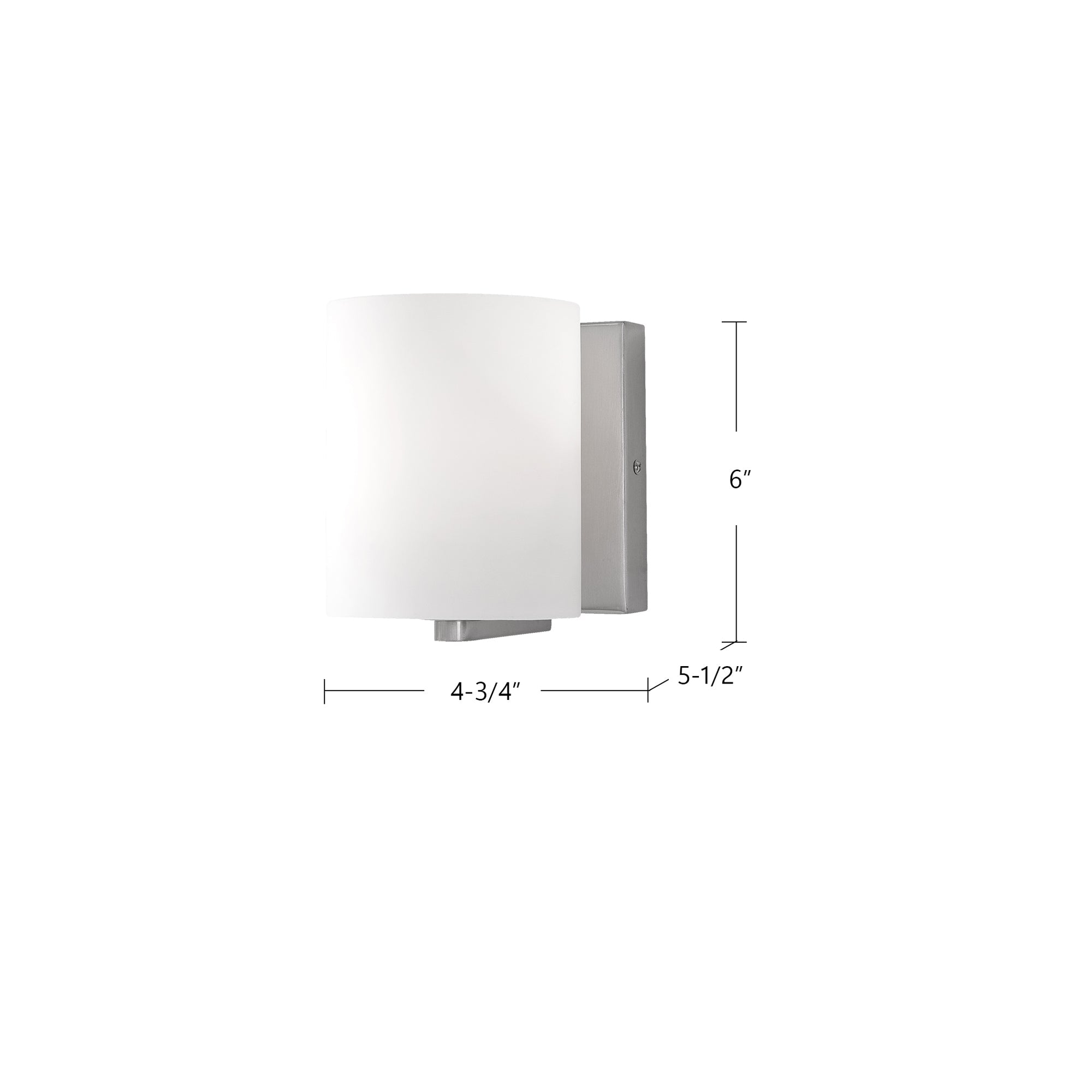 Bridgewater 5-in Brushed Nickel 1 Light Vanity