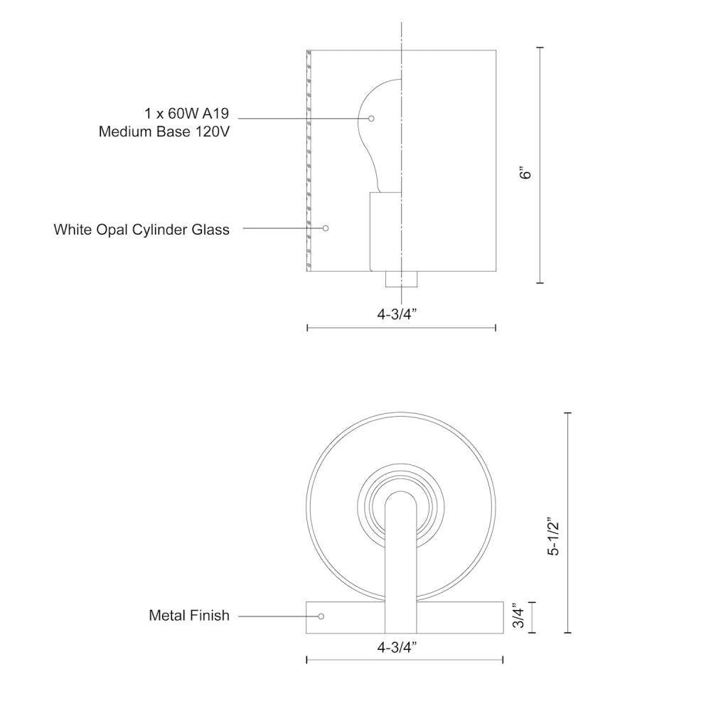 Kuzco Lighting 70231BN Vanity Light Fixture, UL Damp Rated, Brushed Nickel
