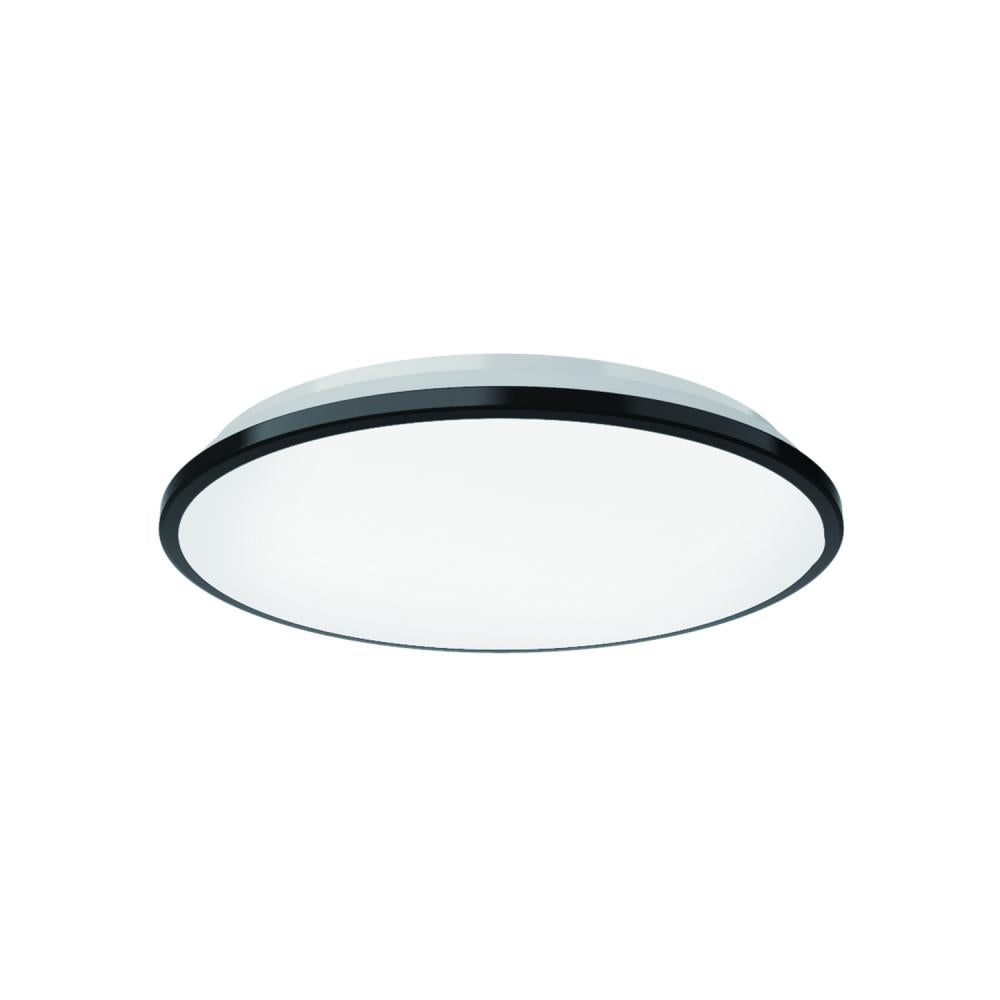 Kuzco Brook FM43311-BK Flush Mount, 11-in Black LED, Circular Steel Base