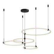 Kuzco Bruni CH24755-BK Chandelier, Adjustable Rings, Black