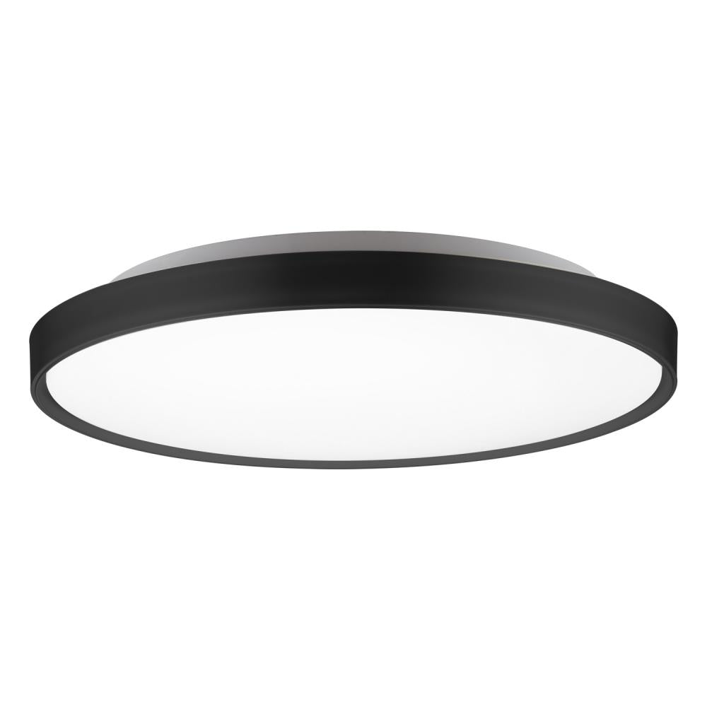 Kuzco Brunswick FM43522-BK-5CCT Flush Mount Fixture, UL Damp Rated, Black