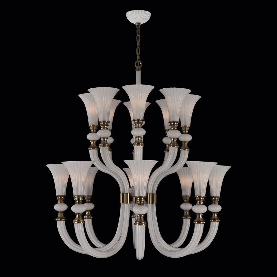 Bianca Luxury Crystal Chandelier - Winter Brass - 043672-044-WHITE