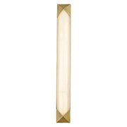 ALORA Lighting WV323225VBAR Caesar 25-in Wall/Vanity Light Fixture, UL Damp Rated, Vintage Brass/Alabaster
