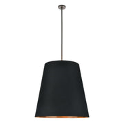 ALORA Lighting PD311030UBBG Pendant Light, UL Damp Rated, Black Linen With Gold Parchment/Urban Bronze