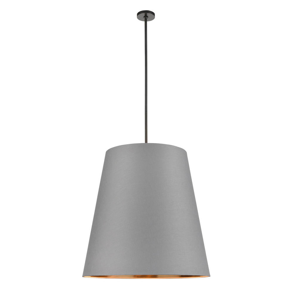 ALORA Lighting PD311030UBGG Pendant Light Fixture, UL Damp Rated, Gray Linen with Gold Interior