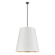 ALORA Lighting PD311030UBWG Pendant Light Fixture, Urban Bronze/White Linen With Gold Parchment