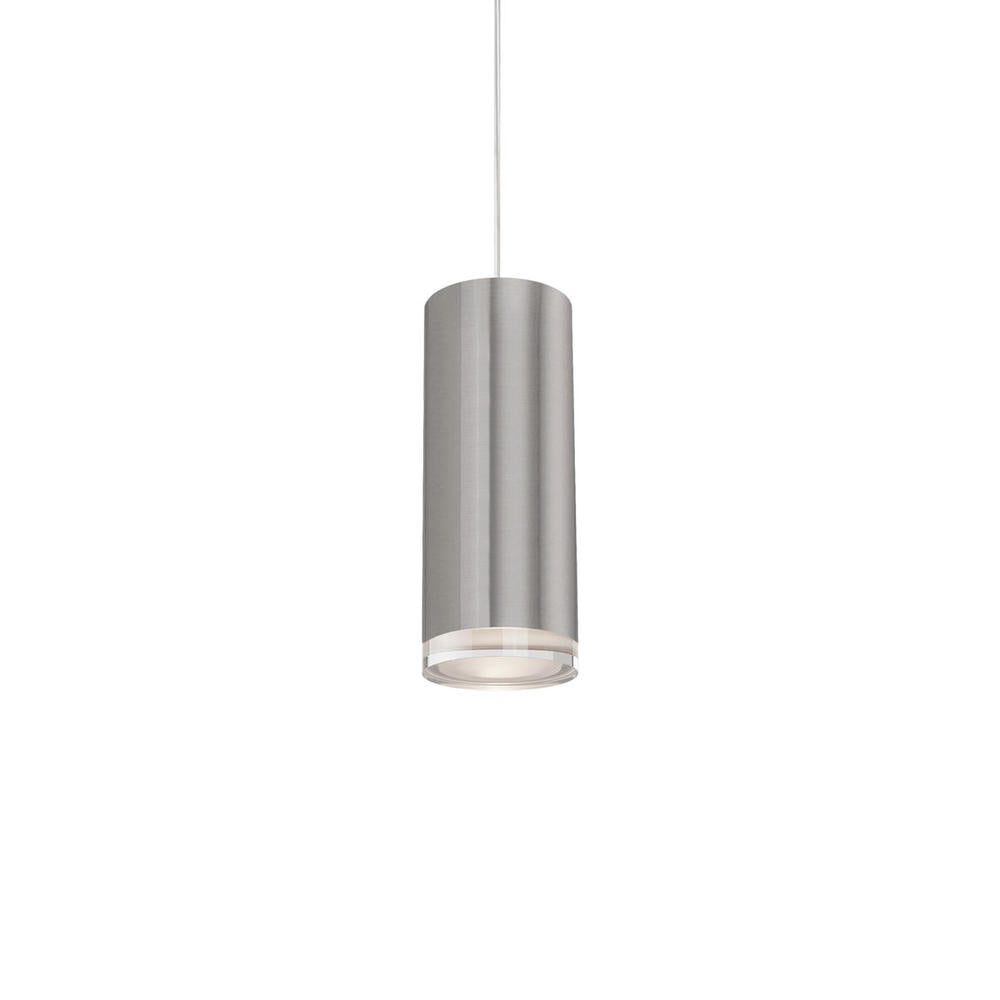 Kuzco Lighting 401431BN-LED Pendant, 8-in, LED, Single Cylinder, Brushed Nickel