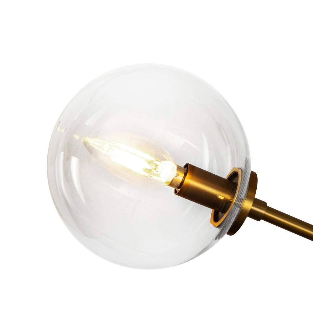 ALORA MOOD Lighting LP549448AGCL Linear Pendant, UL Damp Rated, Aged Brass/Clear Glass