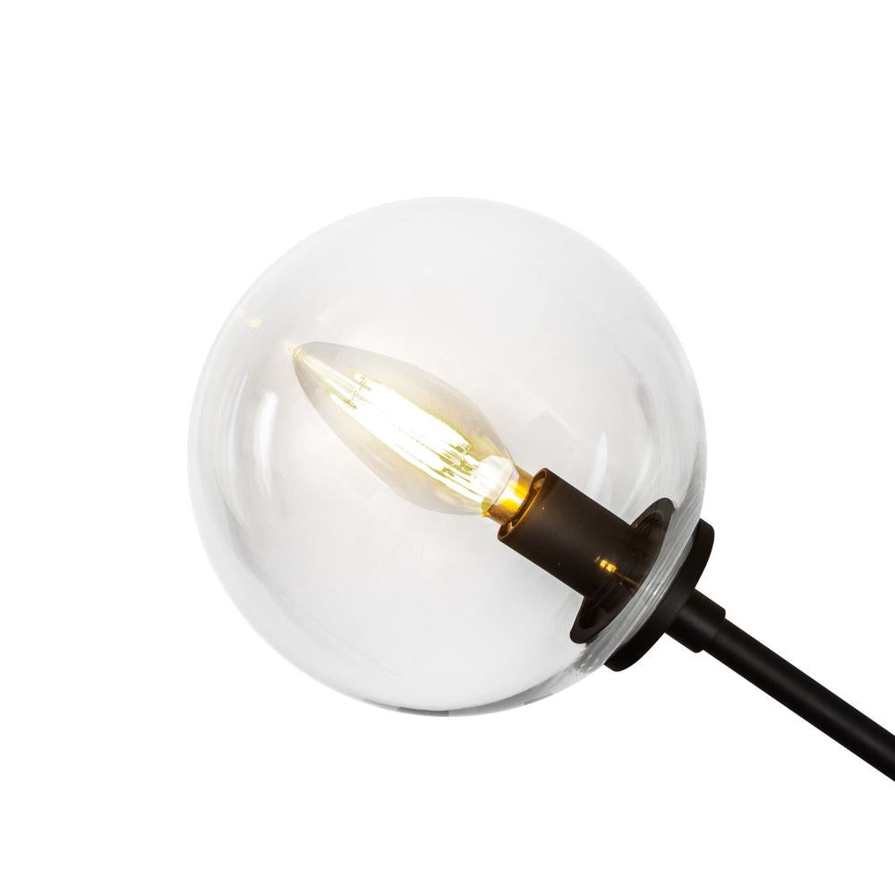 ALORA MOOD Lighting LP549448MBCL Linear Pendant, 4 Lights, Matte Black/Clear Glass