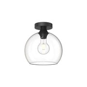 ALORA MOOD Lighting FM506210MBCL Flush Mount, Classic Chic Style, Clear Glass/Matte Black