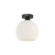 ALORA MOOD Lighting FM506210MBOP Flush Mount, UL Damp Rated, Matte Black/Opal Matte Glass