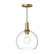 ALORA MOOD Lighting PD506210AGCL Pendant Light Fixture, UL Damp Rated, Aged Gold/Clear Glass