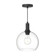 ALORA MOOD Lighting PD506210MBCL Pendant Light Fixture, UL Damp Rated, Clear Glass/Matte Black