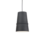 Kuzco Lighting 492208-BK Pendant, 8-in Black 1 Light, Suspension with Cloth Cable