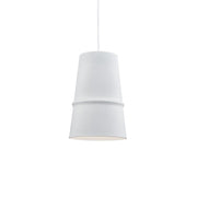 Kuzco Lighting 492208-WH Pendant, 1 Light, Conical Shade, White