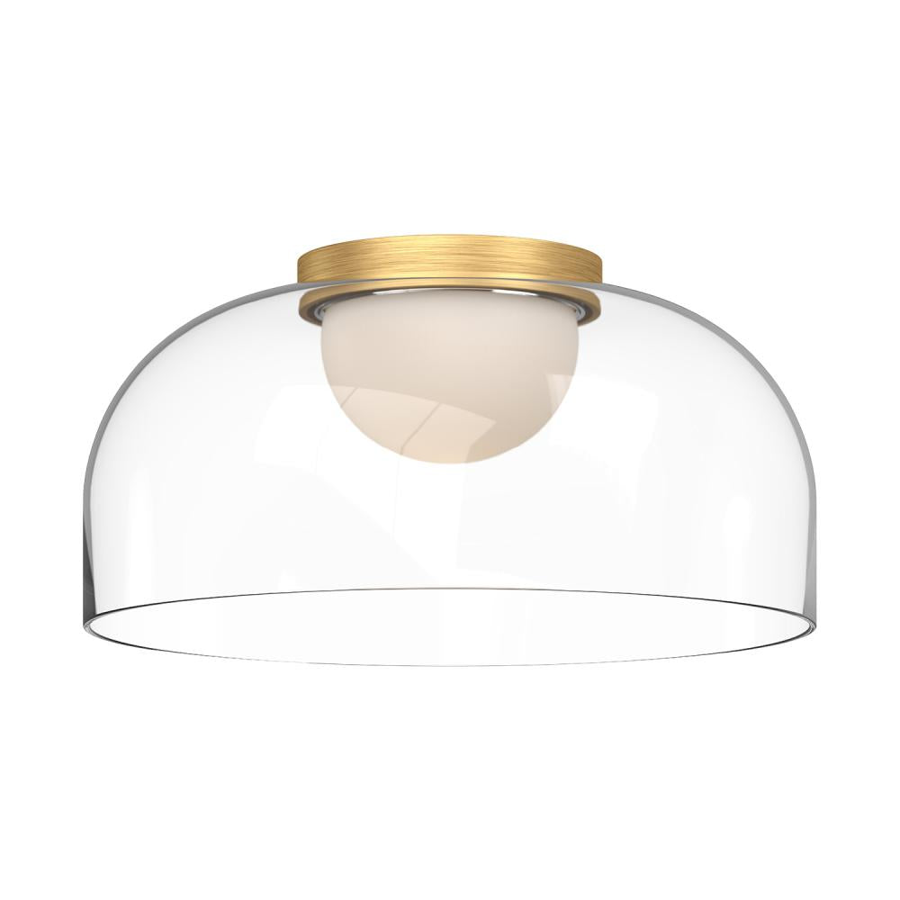 Kuzco Cedar FM52512-BG/CL Flush Mount With Brushed Gold/Clear Finish