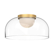 Kuzco Cedar FM52512-BG/CL Flush Mount With Brushed Gold/Clear Finish