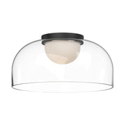 Kuzco Cedar FM52512-BK/CL Flush Mount, UL Listed, Black/Clear