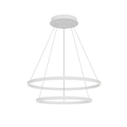 Kuzco Cerchio 32-in LED Chandelier, Two Tiers, Matte Finish