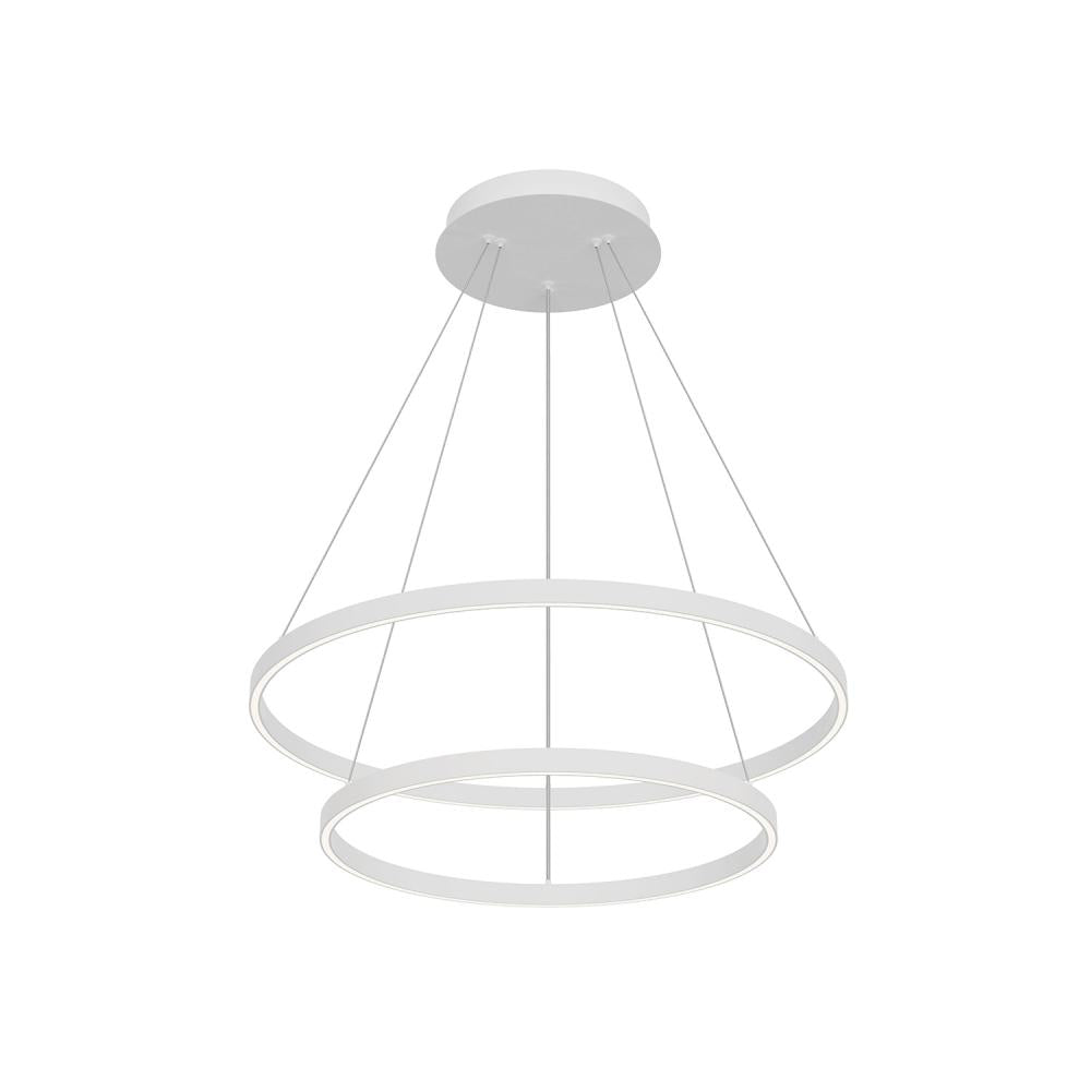 Kuzco Cerchio 32-in LED Chandelier, Two Tiers, Matte Finish